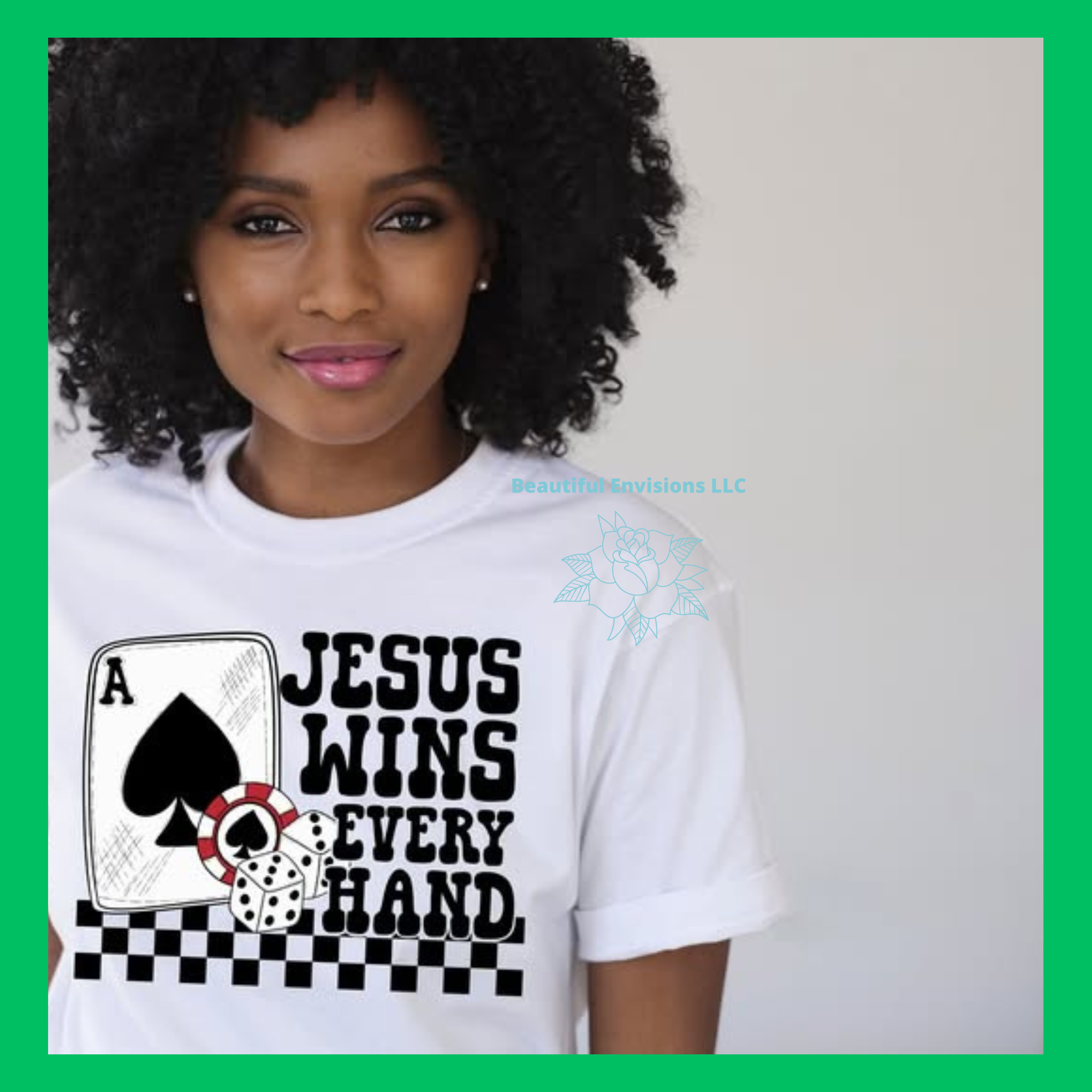 "Jesus Wins Every Hand" T-shirt