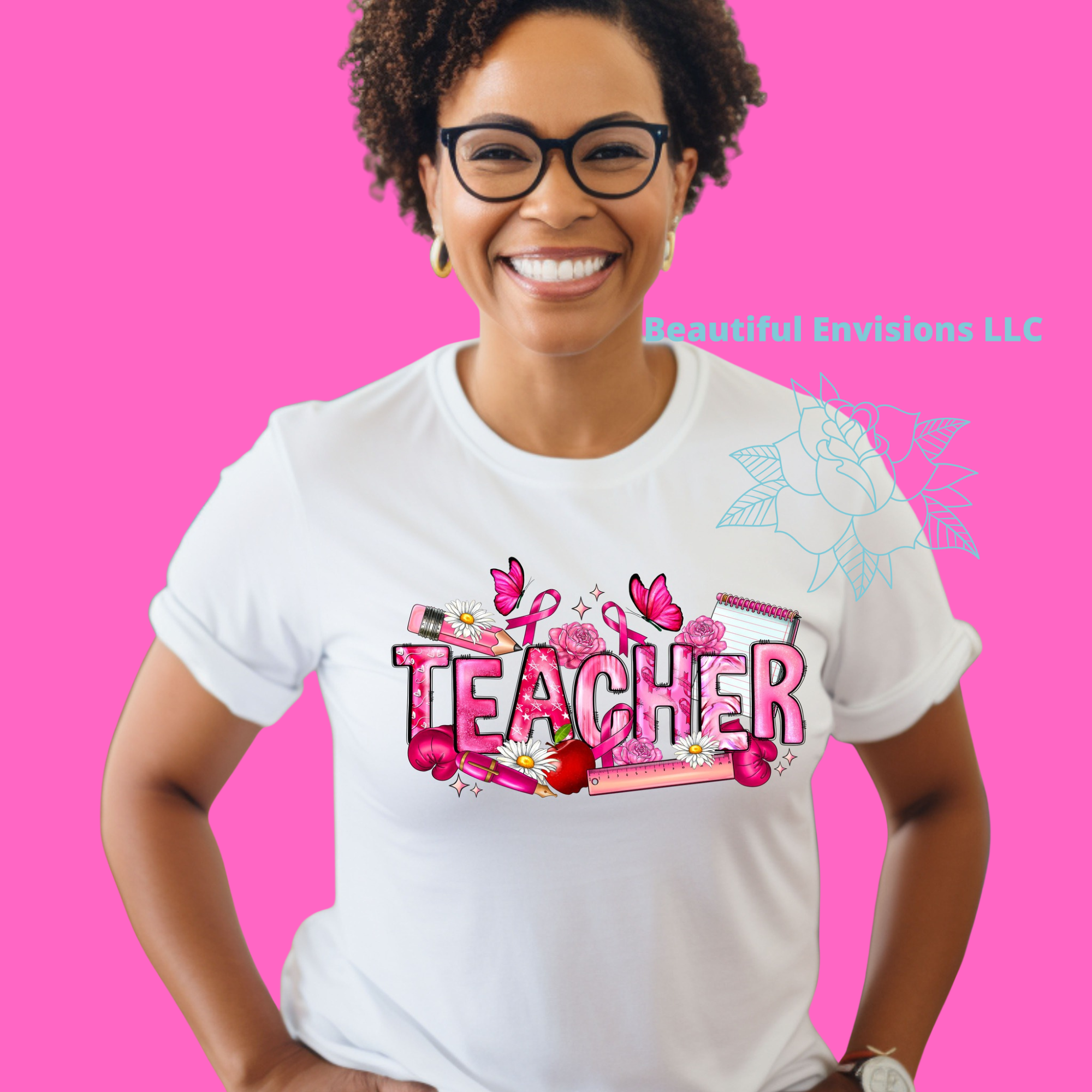 "Breast Cancer Awareness-Teacher" Shirt