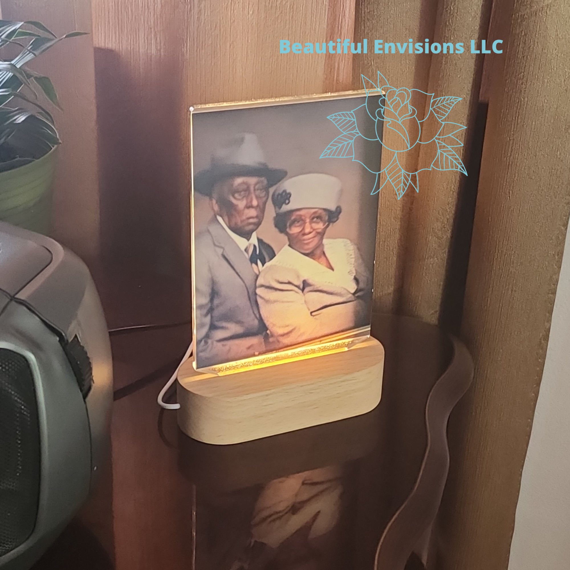 Acrylic Photo Print with Lighted Stand